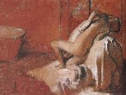 Edgar Degas, Lady toweling off her body after bath